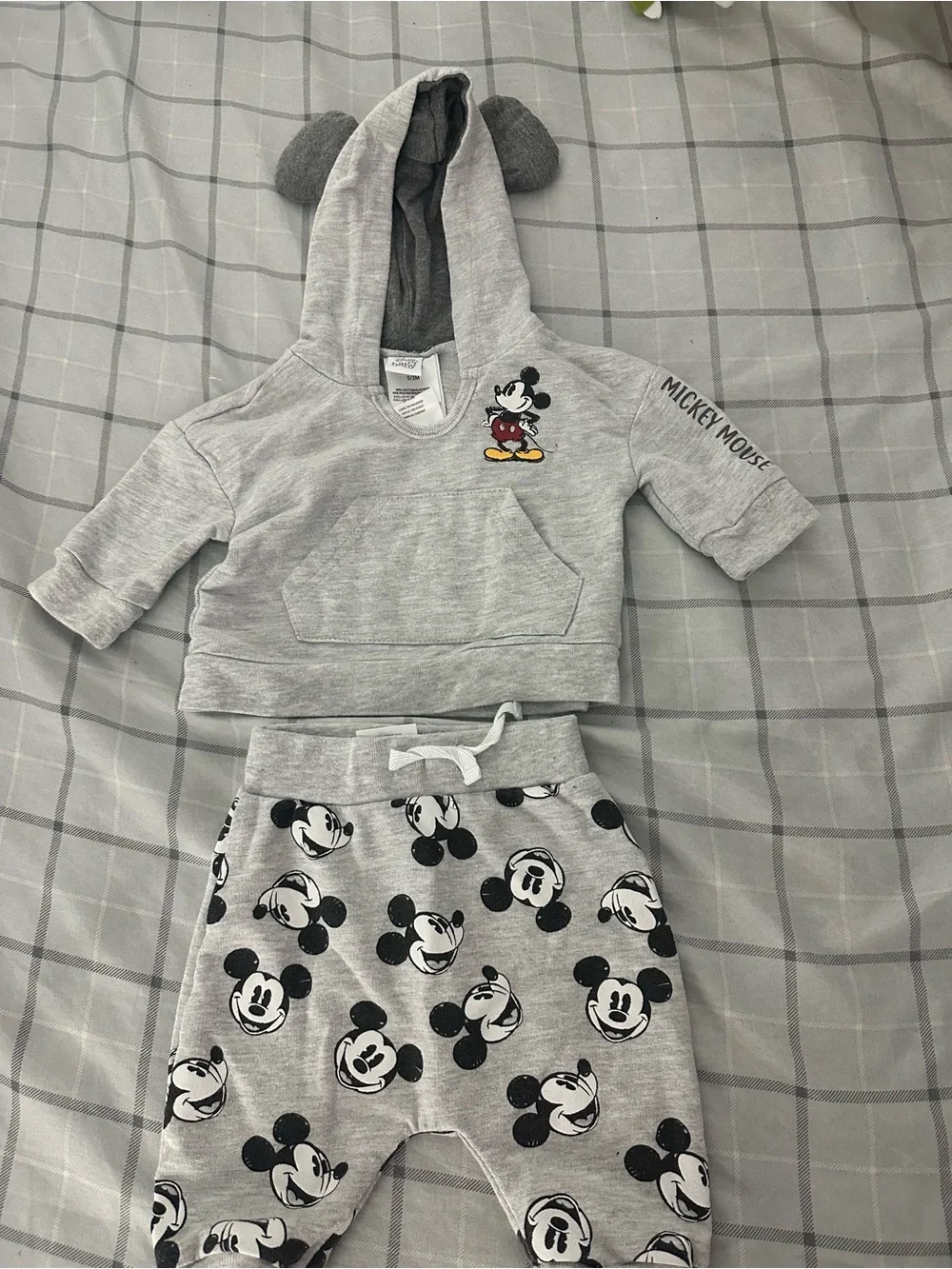 Disney Grey Mickey Mouse Hoodie & Jogger Set